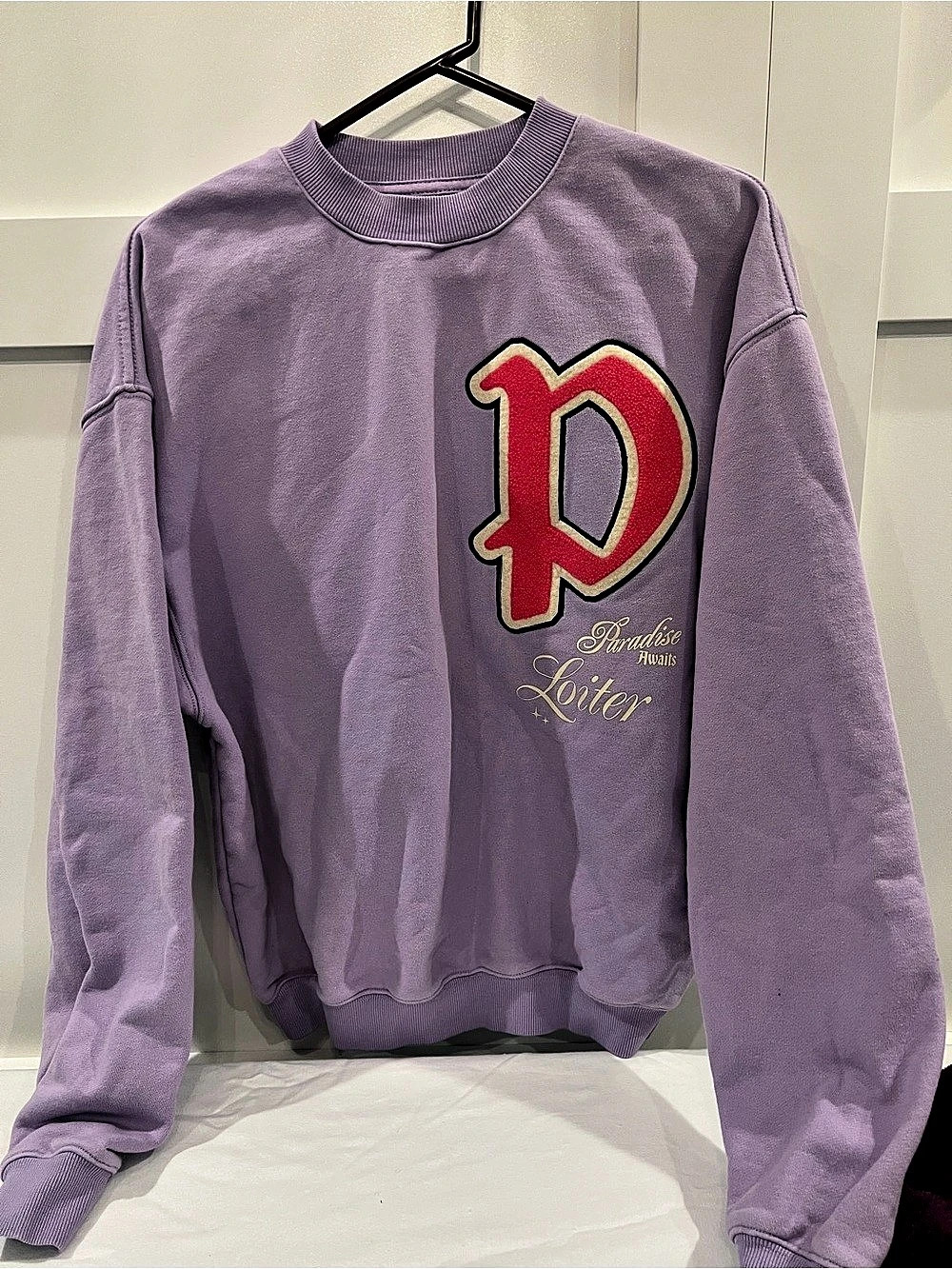 LOITER Paradise Awaits Loiter Graphic Sweatshirt Purple Small